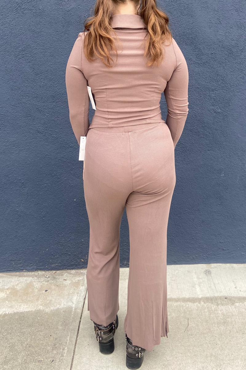 Mocha Ribbed Pants