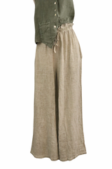 Anis Green Linen Pants