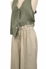 Anis Green Linen Pants