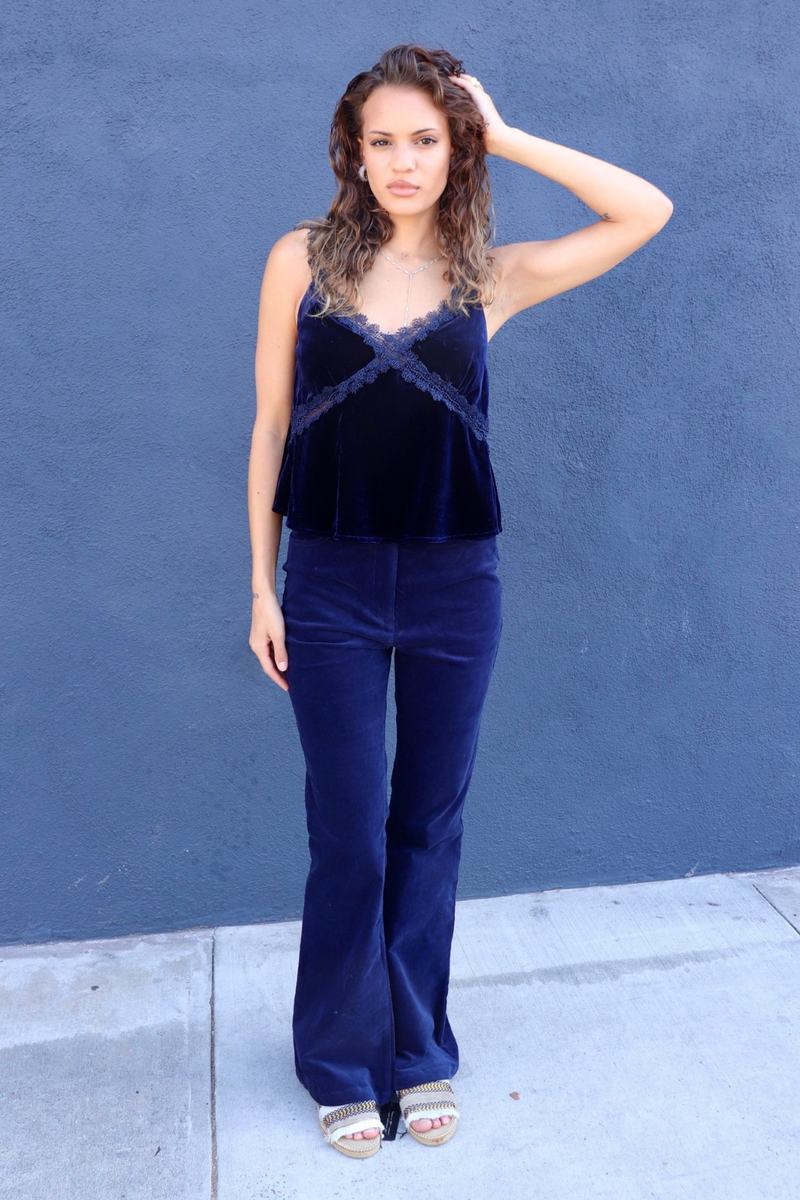 Blue Marine Beth Blumr Velvet Pants