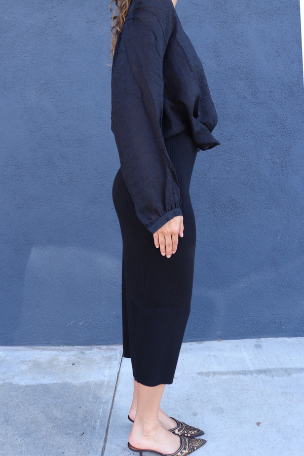 Black Knit Maxi Skirt