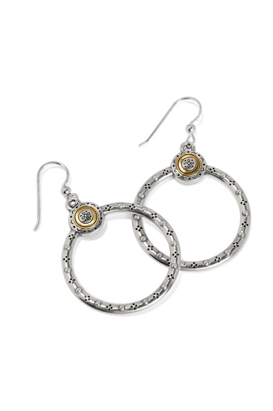 Mosaic Two Tone French Wire Earrings