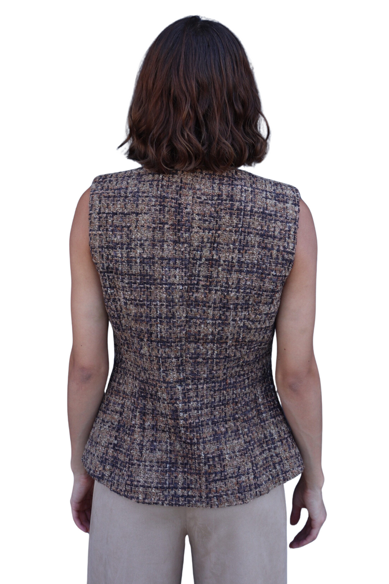 Brown Tweed Felix Vest