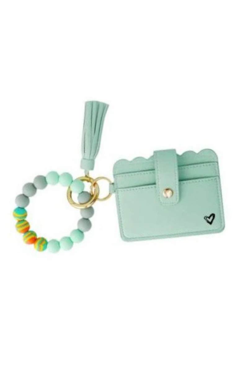 Calgary Bracelet Card Case - Mint Scalloped