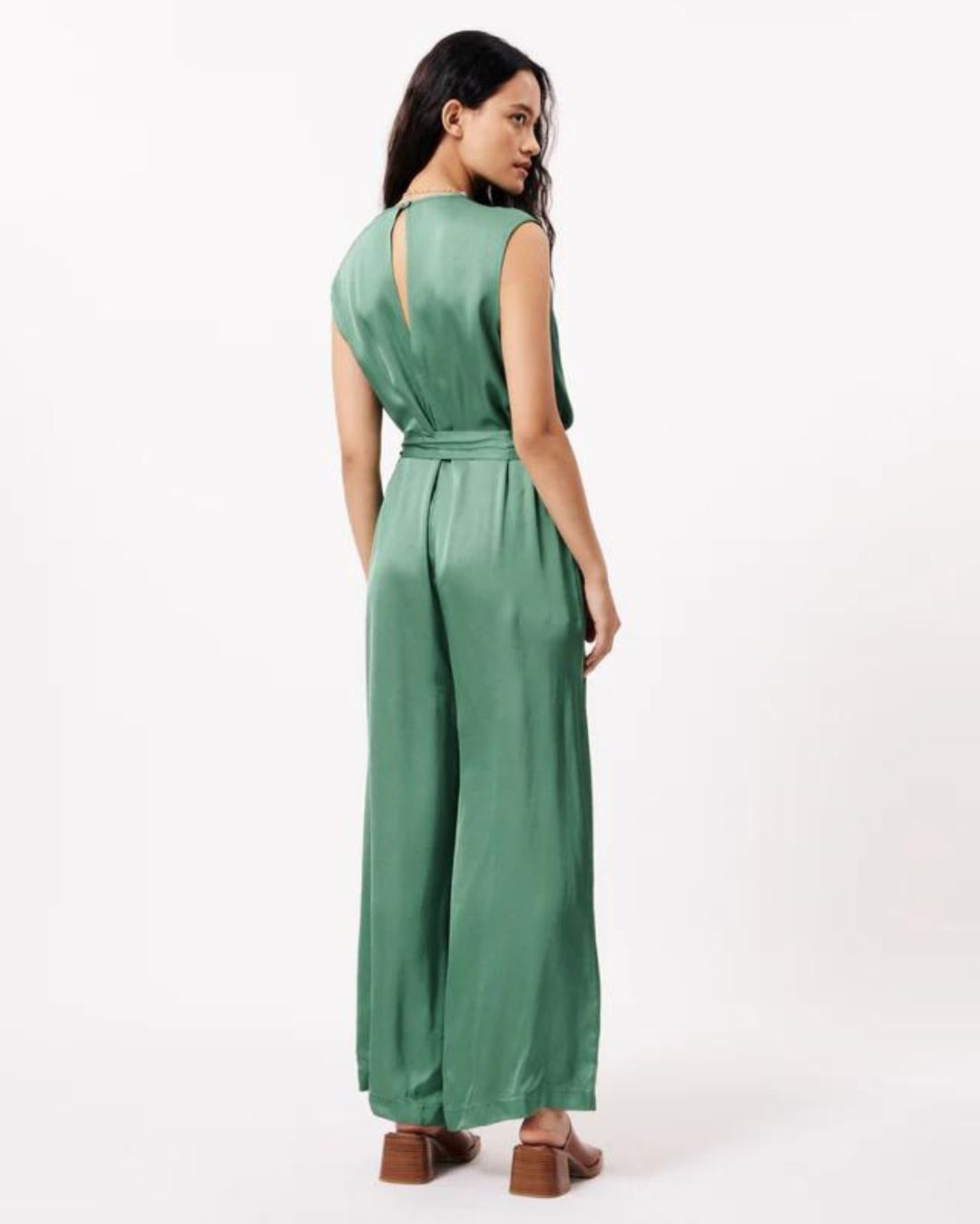 Cadia Emerald Woven Jumpsuit