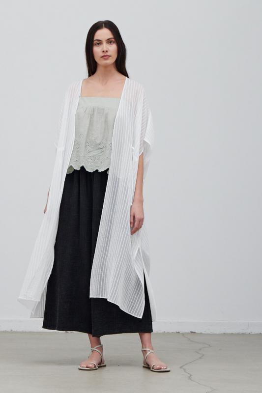 Off White Breezy Stripe Cover Up