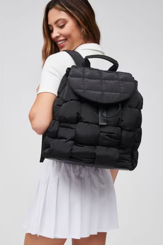 Black Perception Woven Nylon Backpack