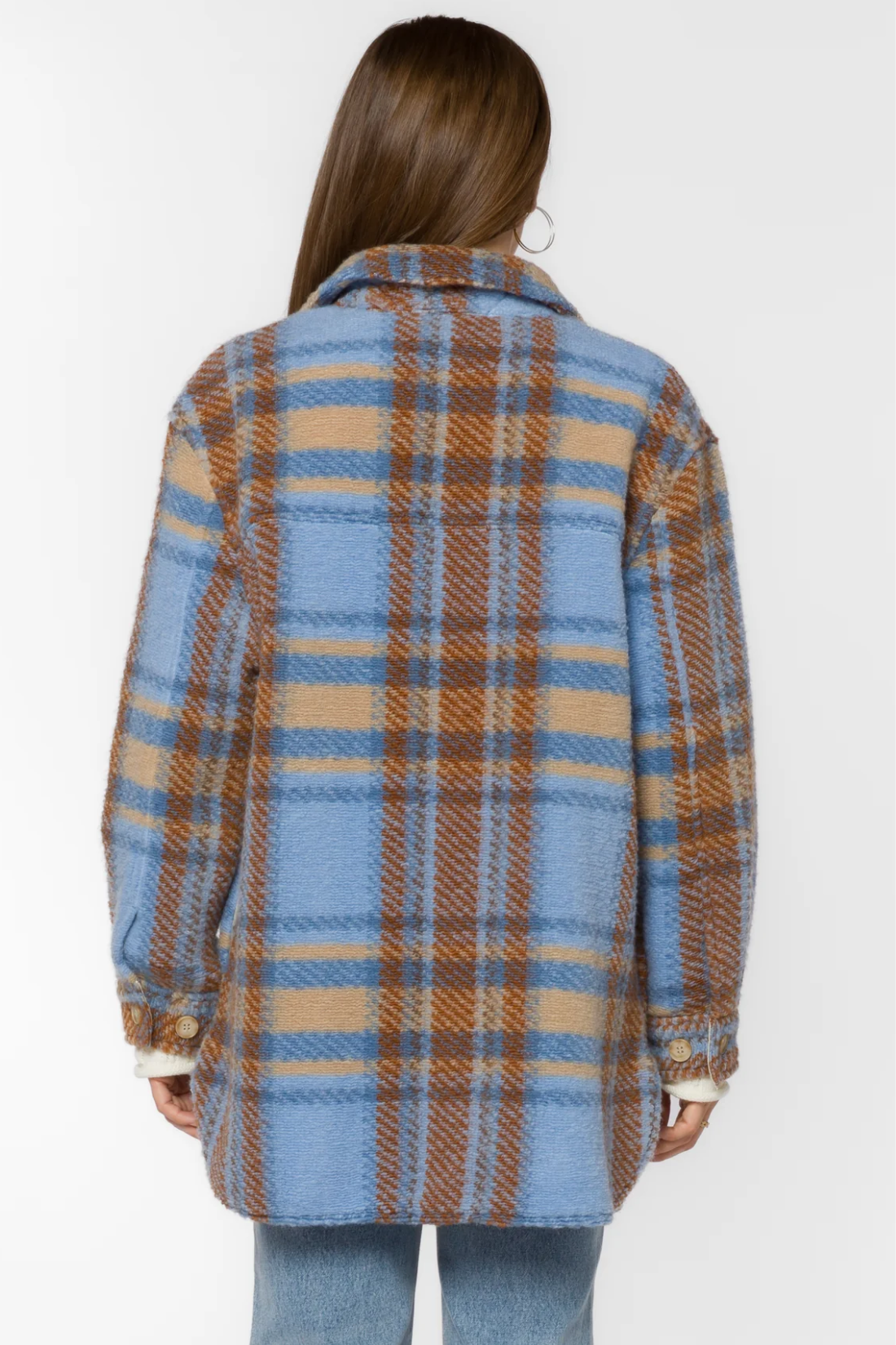 Blue/Brown Plaid Shaket