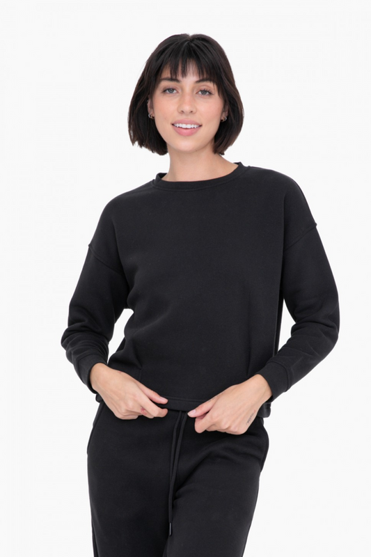 Black Relaxed Fit Sweatshirt