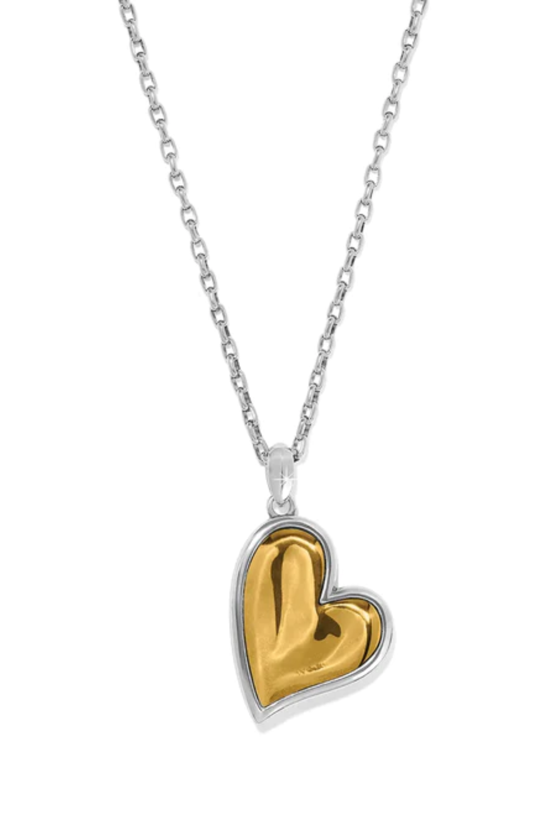 Two Tone Cascade Heart Necklace