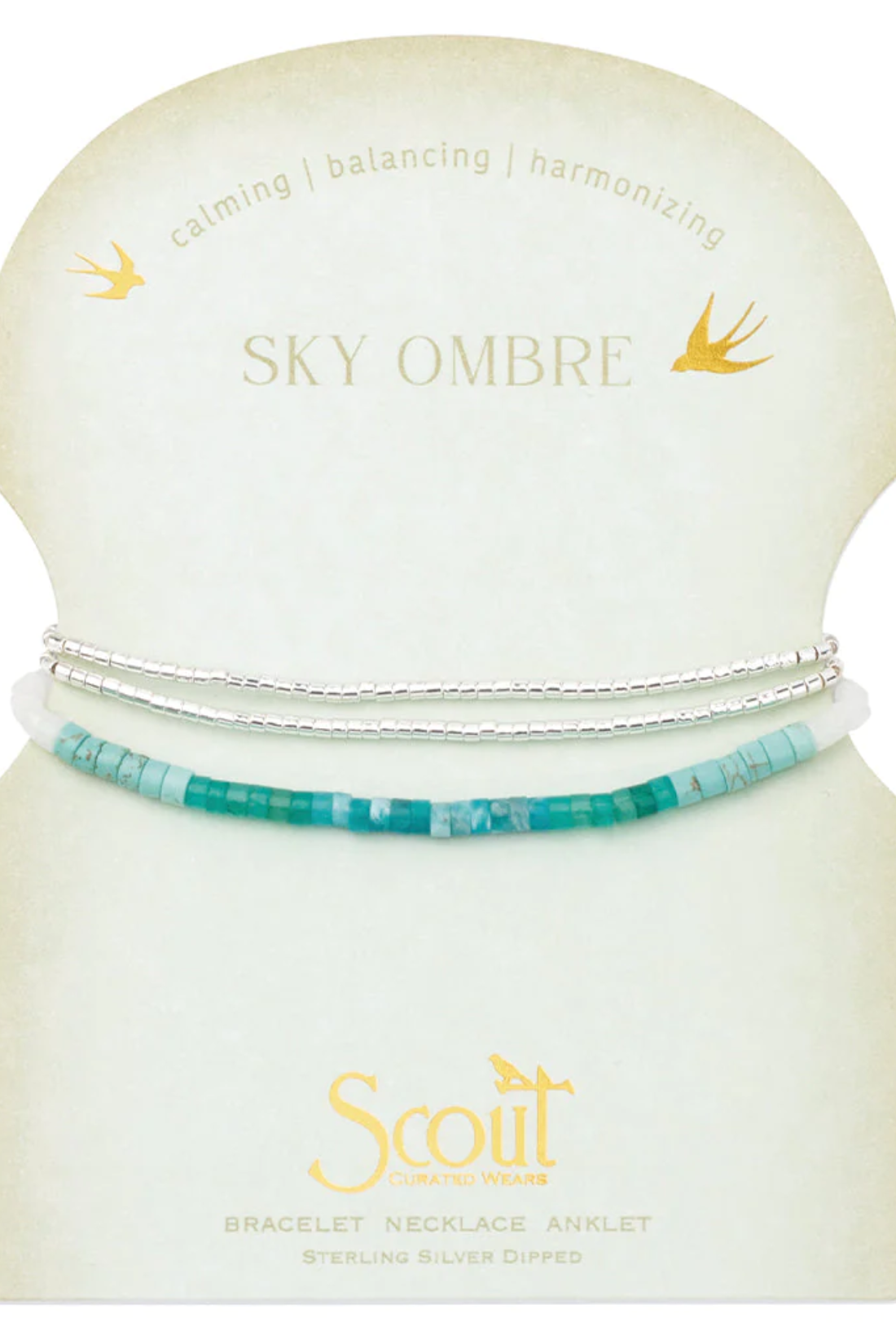 Ombre Stone Wrap - Sky/Silver