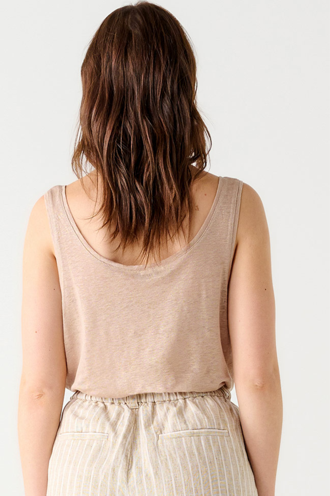 Nude Heather Linen Tank