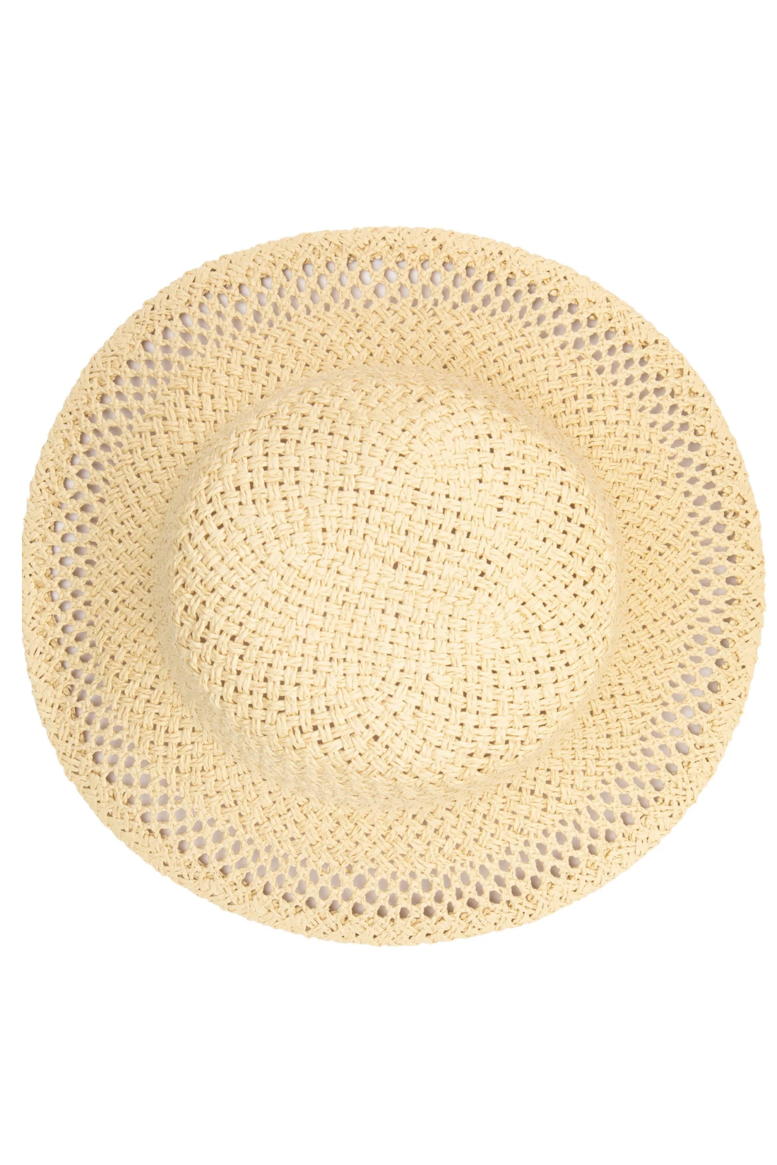 Natural Woven Paper Bucket Hat with Ventilation