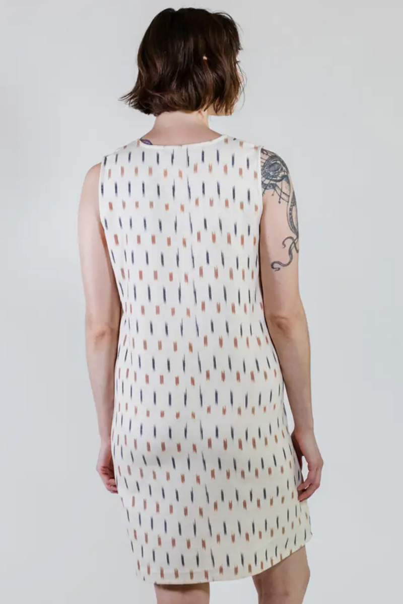 Milan Ivory Ikat Shift Dress