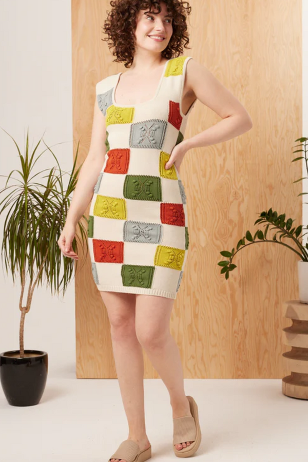 Lottie Bright Checkered Dress