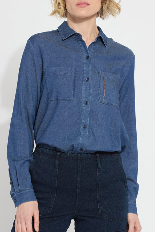 Chambray Miley Stretch Top