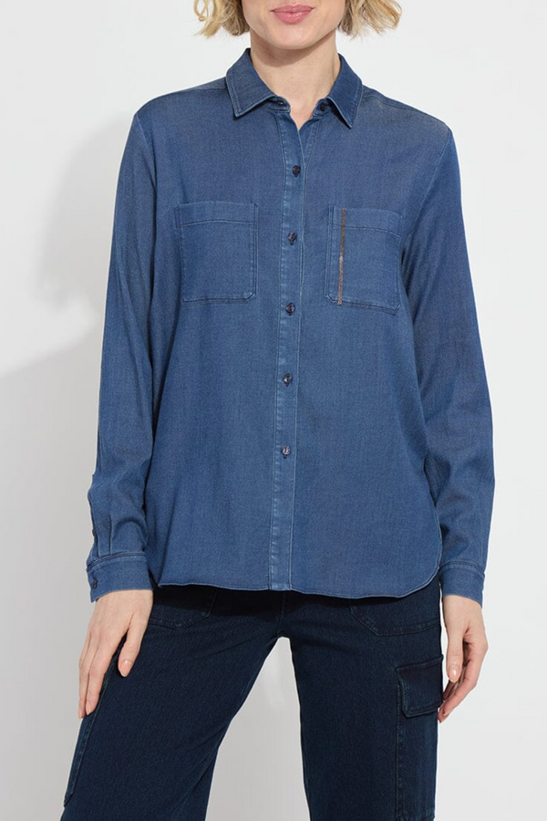 Chambray Miley Stretch Top