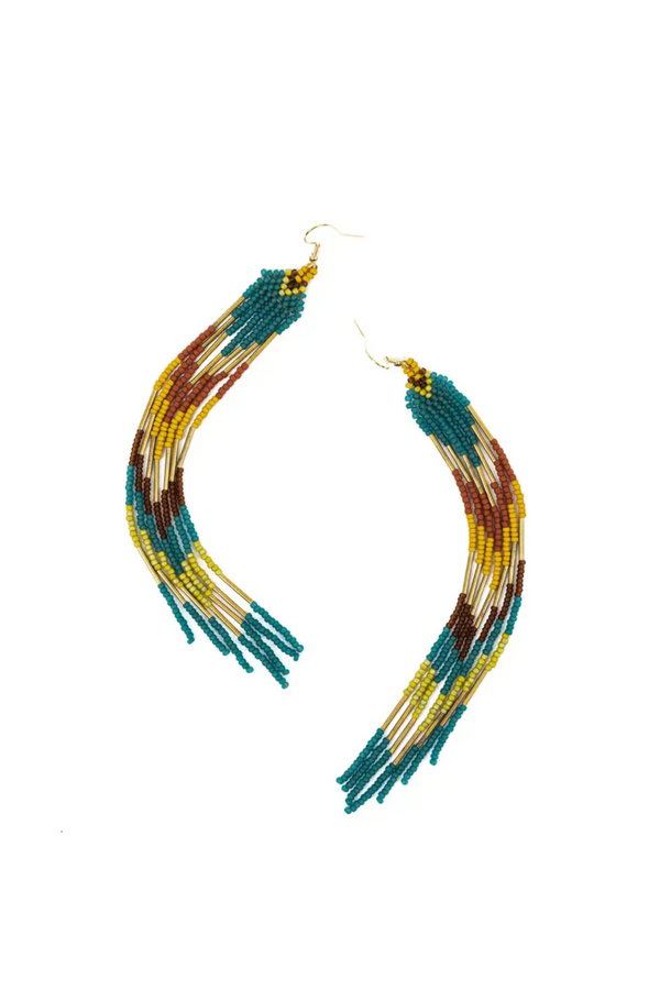 Groovy Green Free Spirit Fringe Earrings