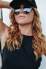 Ella Black/Smoke Polarized Lens Sunglasses