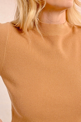 Beige 3/4 Sleeve Knitted Sweater