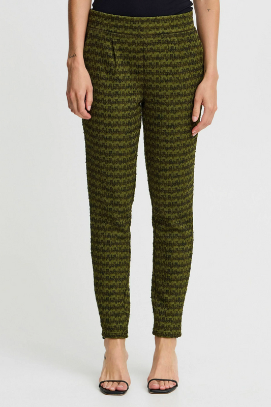 Green/Black Mayfly Stripe Jaquard Ihkate Mosley Pant