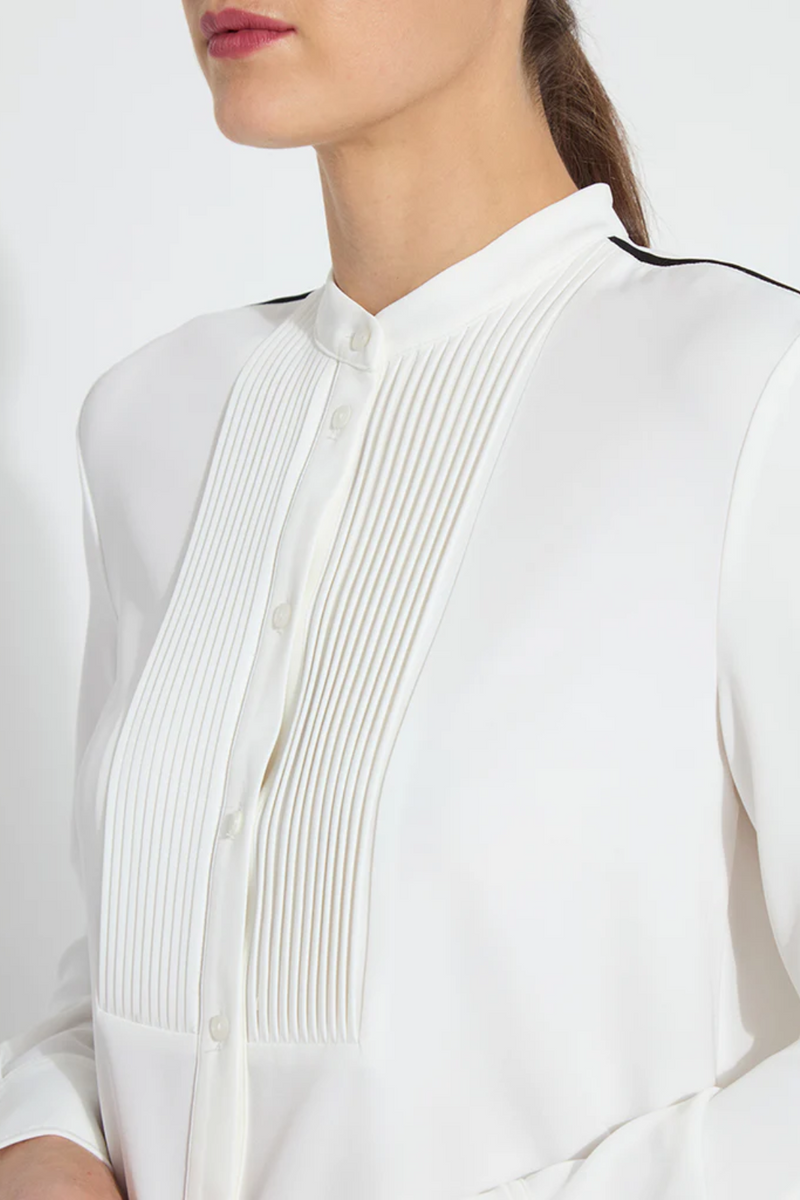 Off White Josephine Tuxedo Top