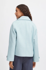 Dusty Blue Cicila Caban Jacket