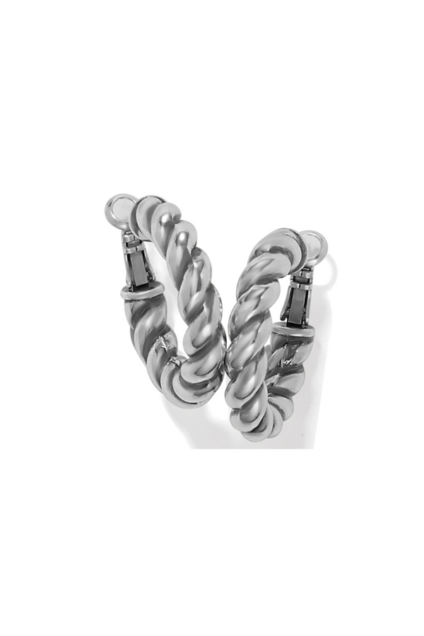 Silver Interlock Twist Earring