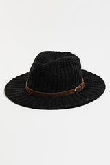 Black Ryder Knit Panama Hat