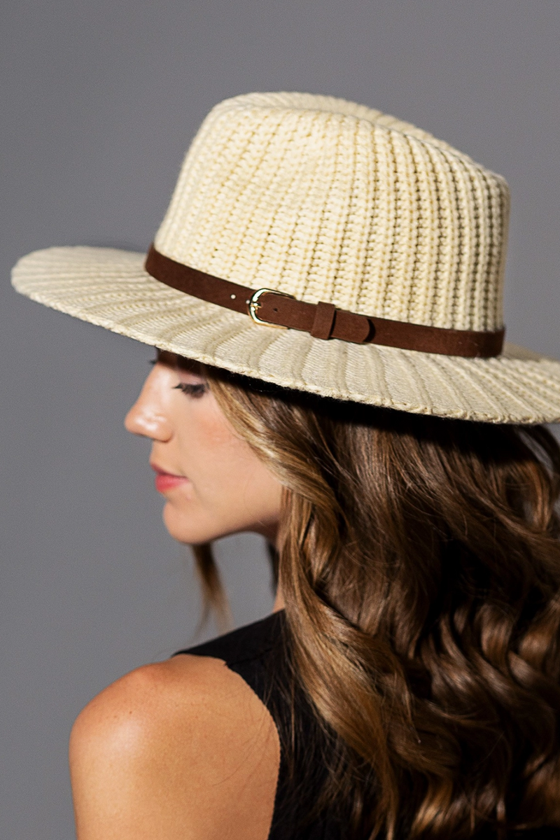 Cream Ryder Knit Panama Hat