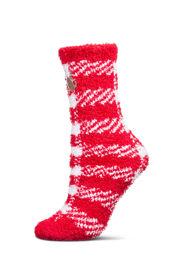 Red Cat Mistle Toes Cozy Socks