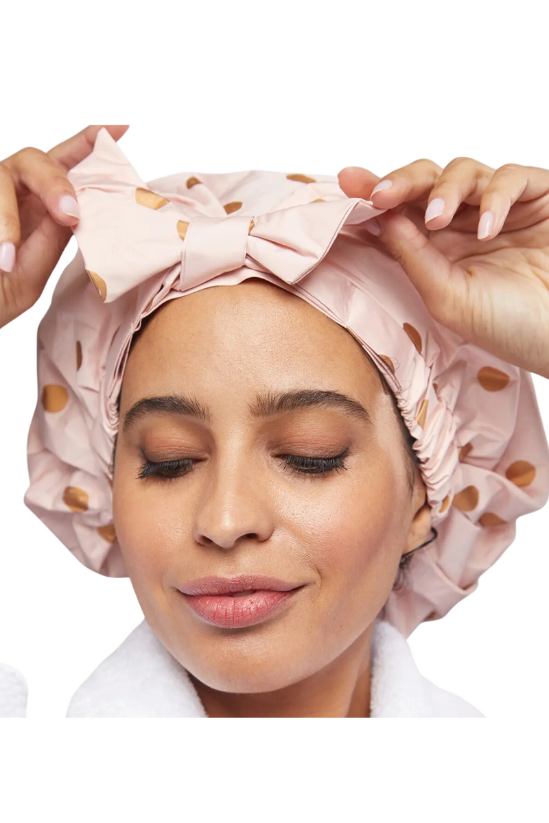 Luxury Shower Cap - Blush Dot