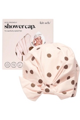 Luxury Shower Cap - Blush Dot