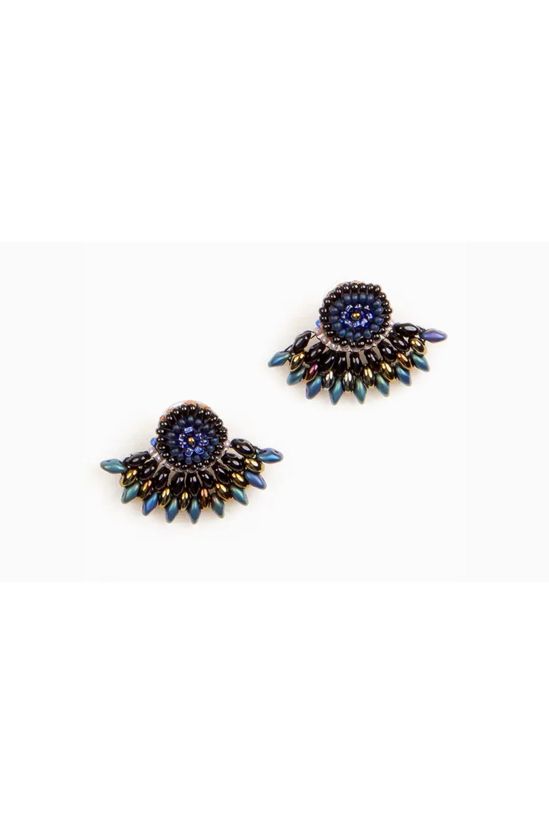 Navy Duo Post Earrings