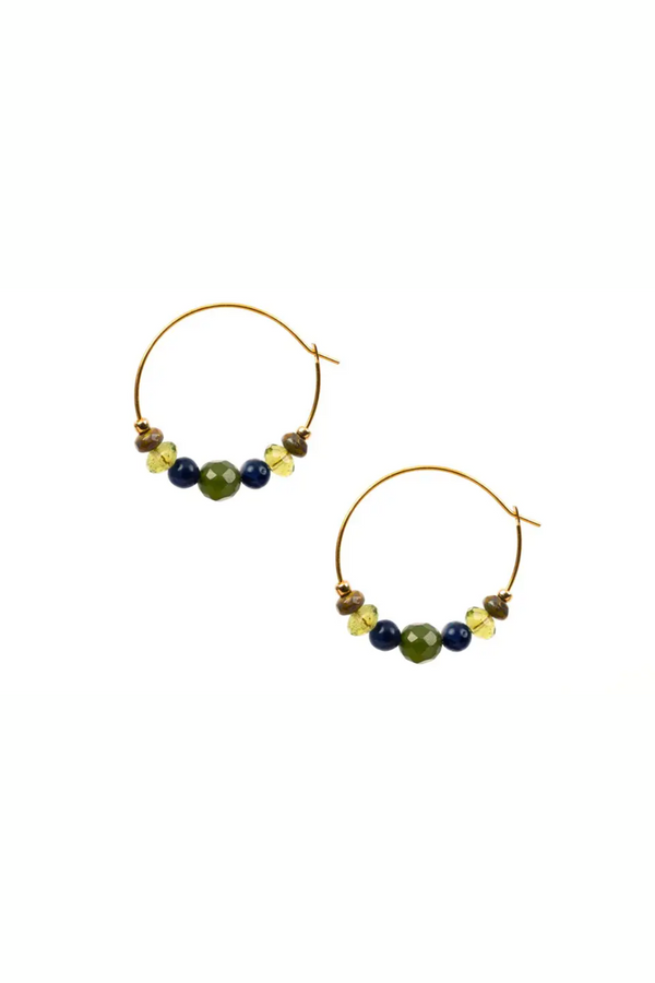 Jade Hoop Earrings