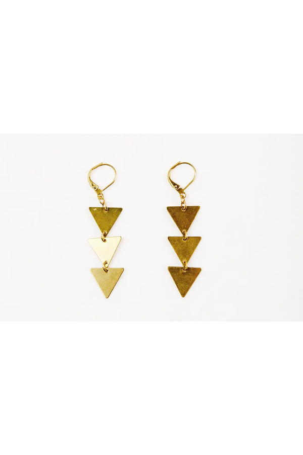 Triple Triangle Earrings