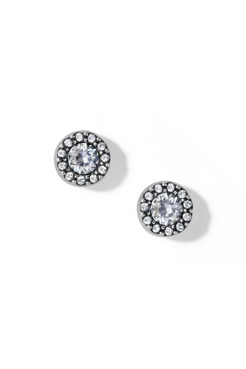 Illumina Solitaire Silver Post Earrings