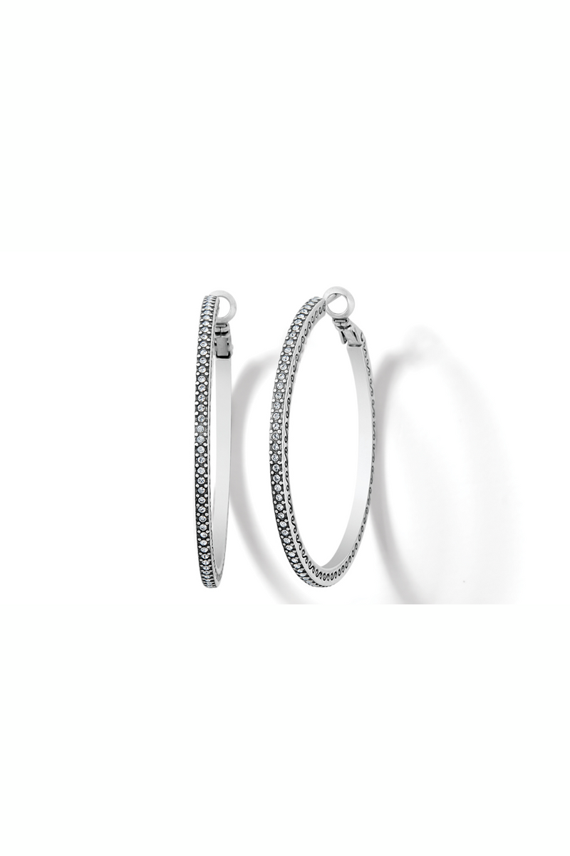 Meridian Thin Silver Large Hoop Earrings