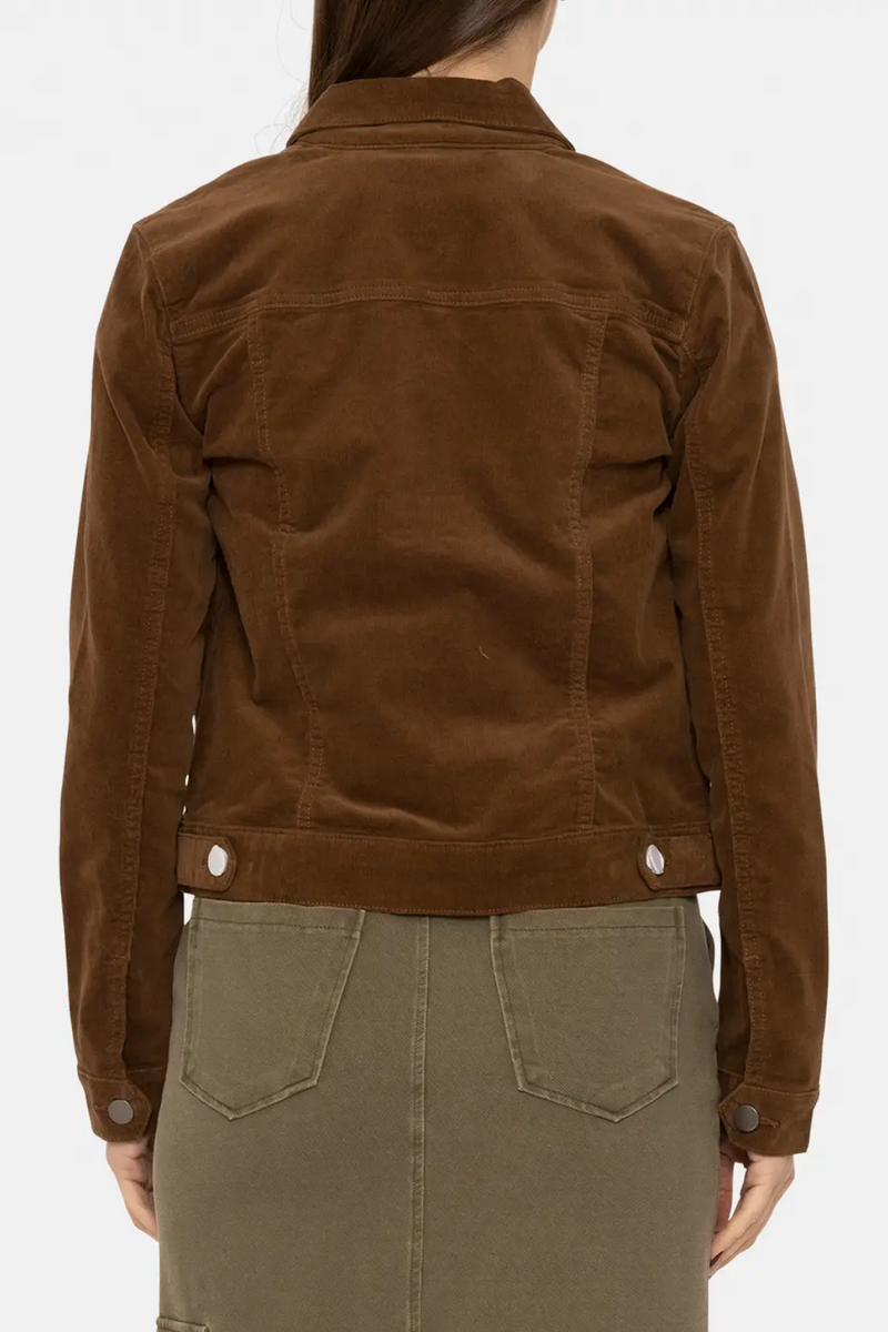 Cocoa Dust Slim Fit Corduroy Jacket