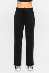 Black Cozy Comfort Wide Leg Lounge Pants