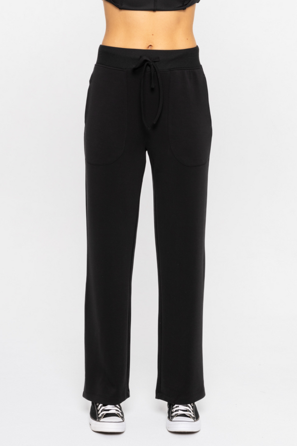 Black Cozy Comfort Wide Leg Lounge Pants