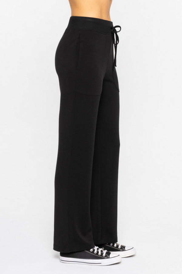 Black Cozy Comfort Wide Leg Lounge Pants