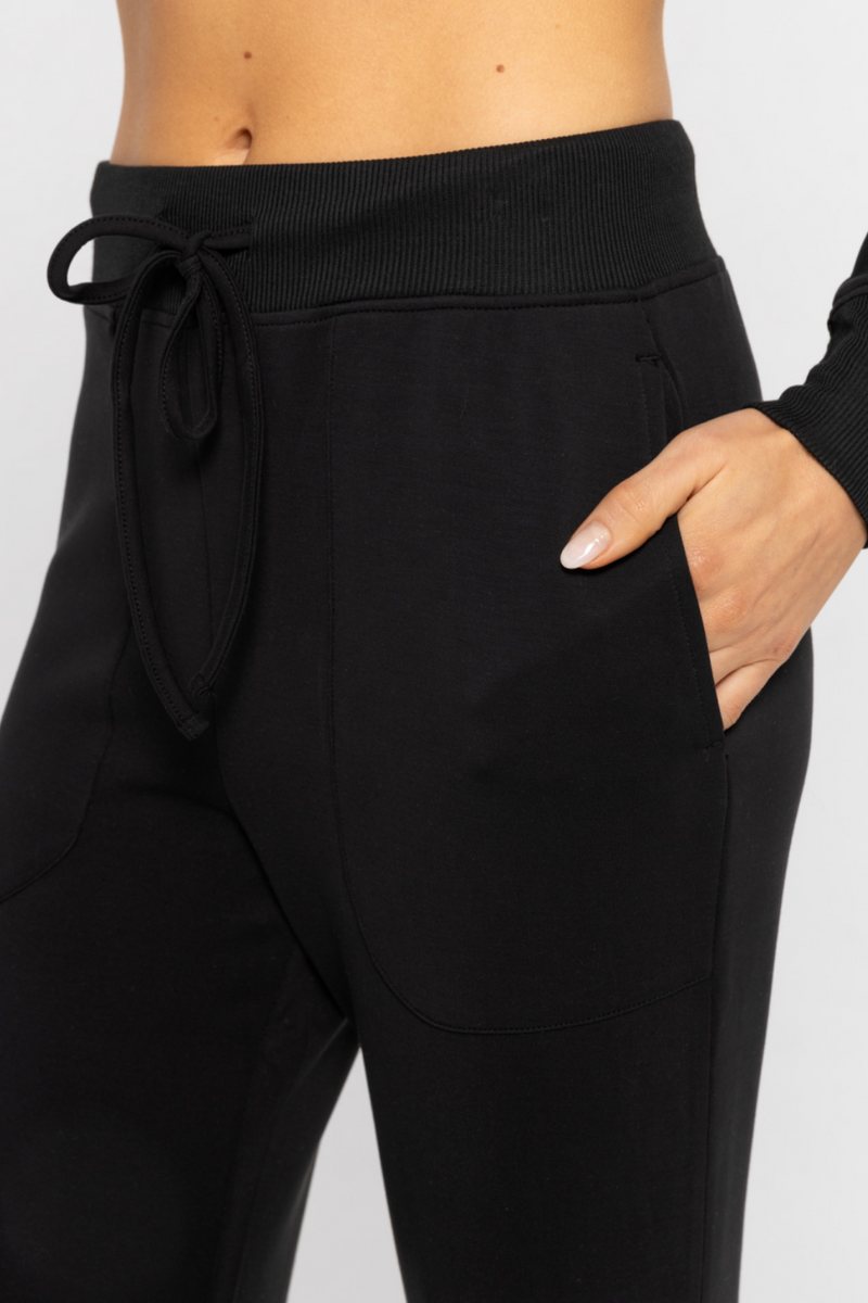 Black Cozy Comfort Wide Leg Lounge Pants