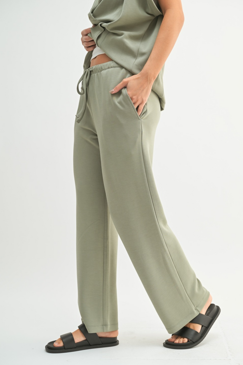 Shadow Simple Scuba Wide-Leg Lounge Pant