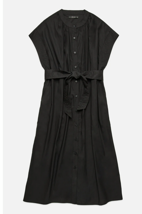 Black Cancela Short Sleeve Dress