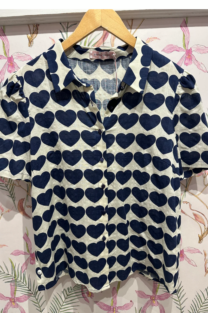 Love Me Do Navy Heart Shirt