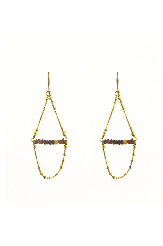 Watermelon Tourmaline Drape Earrings