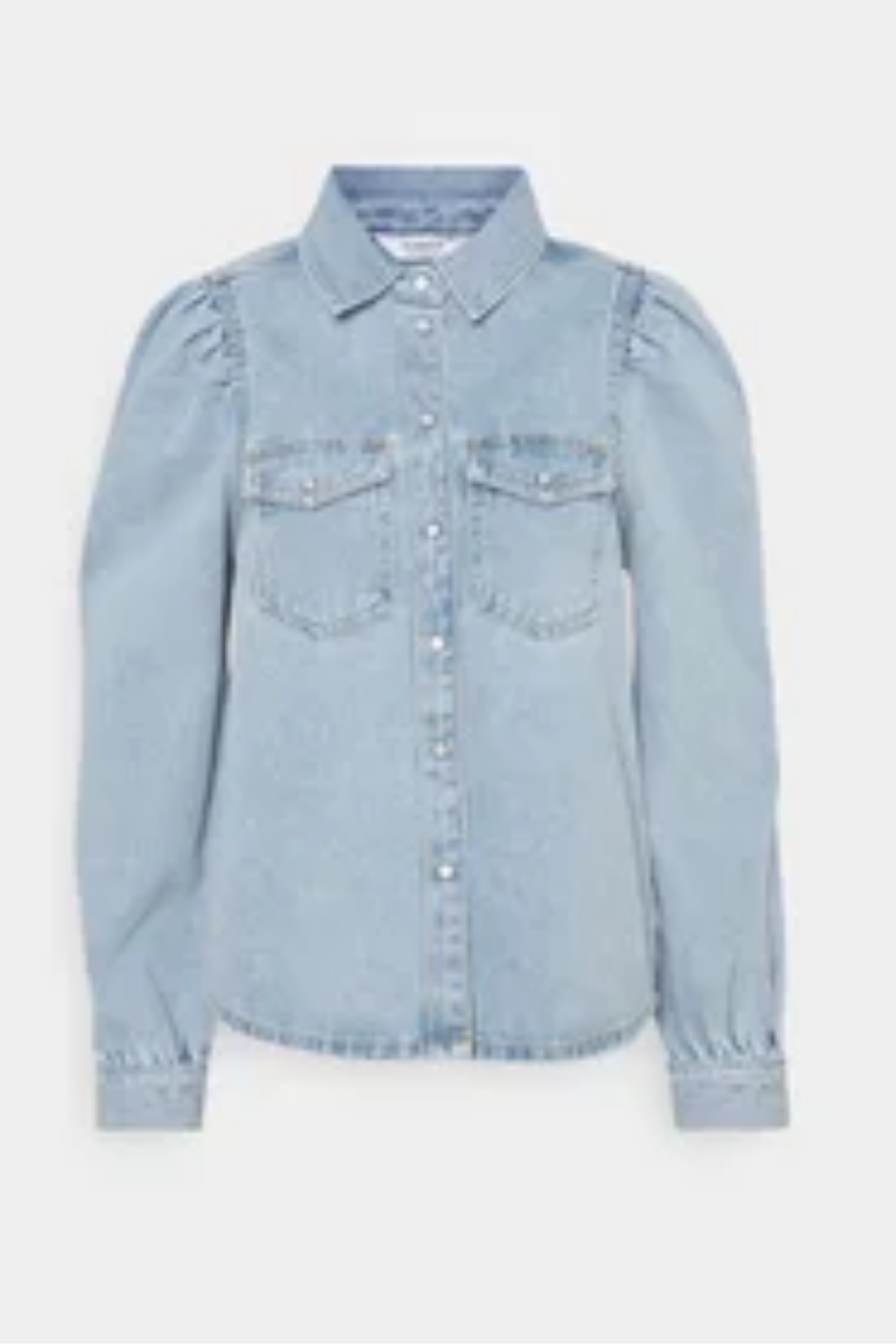 Light Blue Denim Long Sleeve Top