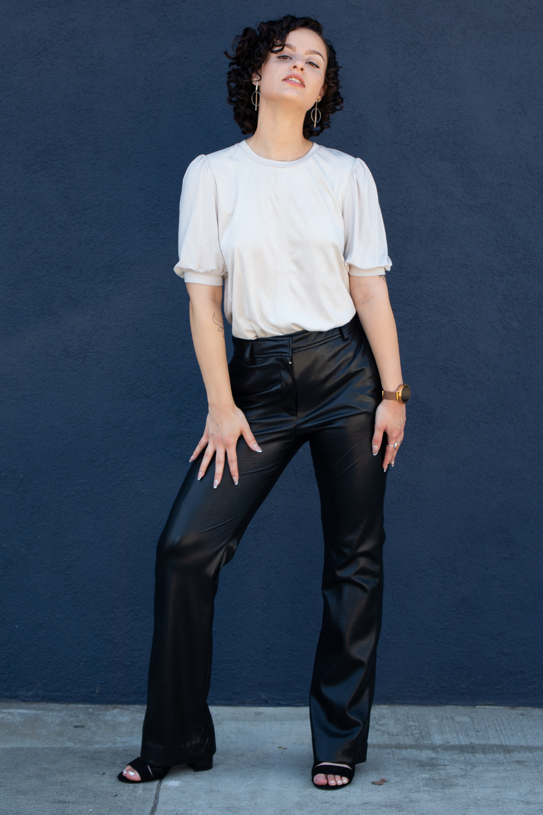 Faux Leather Trouser Pants