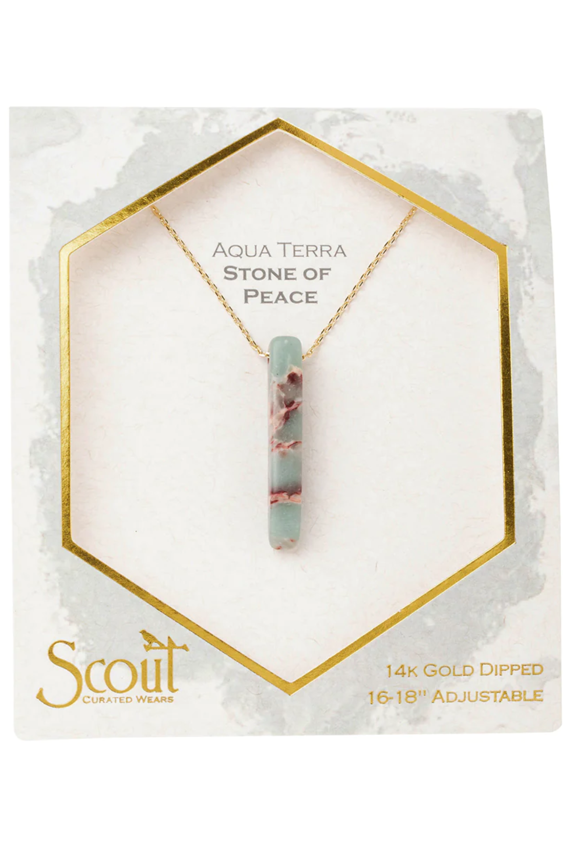 Stone Point Necklace - Aqua Terra/Stone of Peace